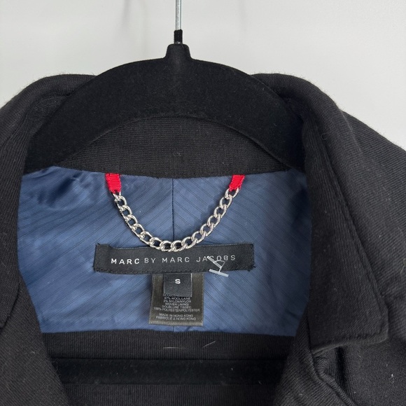 Marc Jacobs Wool Cropped Long Sleeve Front Button Up Collared Blazer - Picture 3 of 3